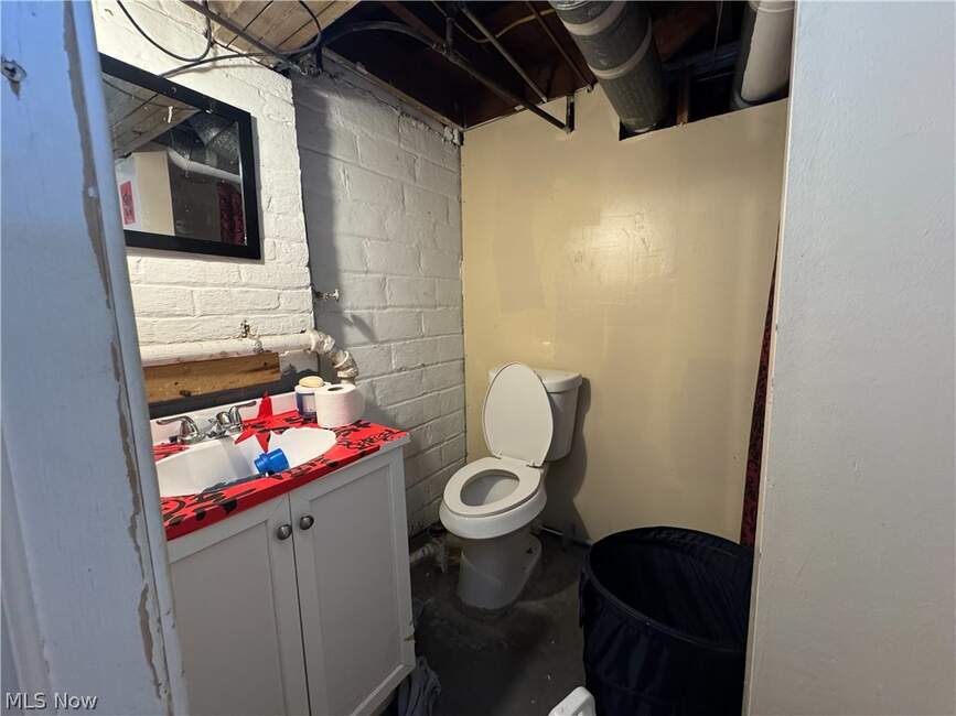Basement bathroom fixtures at 3633 Cedarbrook Road